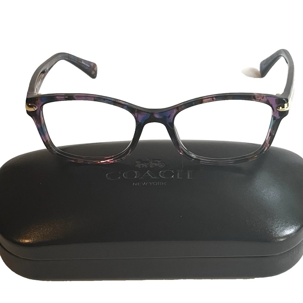 Coach Purple Confetti Tortoise Eyeglasses Frame w/Case HC6065 5288 49-17-135